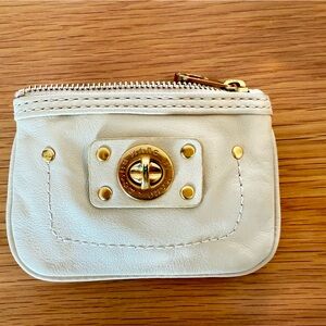 Marc Jacobs Cream Leather Coin Purse